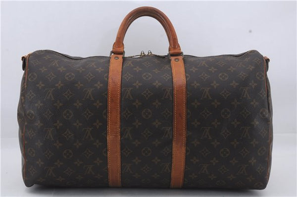 Auth Louis Vuitton Monogram Keepall Bandouliere 50 Boston Bag M41416 LV 4608D