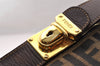 Authentic FENDI Vintage Zucca Hand Bag Purse Canvas Leather Brown 4608I