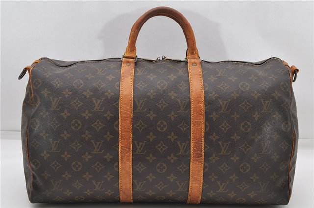 Auth Louis Vuitton Monogram Keepall Bandouliere 50 Boston Bag M41416 LV 4609D
