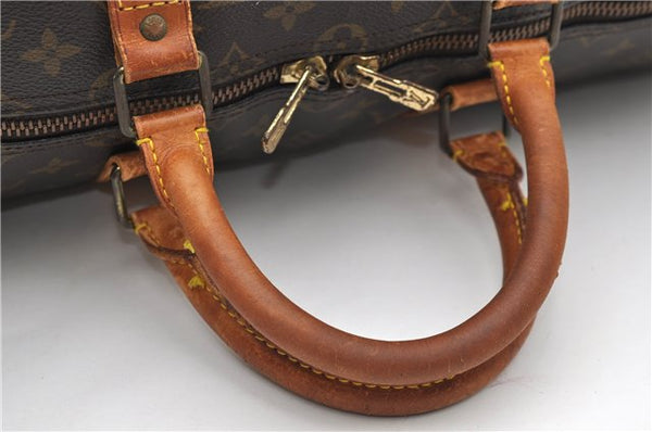 Auth Louis Vuitton Monogram Keepall Bandouliere 50 Boston Bag M41416 LV 4609D