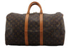 Authentic Louis Vuitton Monogram Keepall 45 Travel Boston Bag M41428 LV 4609F