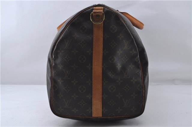 Auth Louis Vuitton Monogram Keepall Bandouliere 55 Boston Bag M41414 LV 4611D