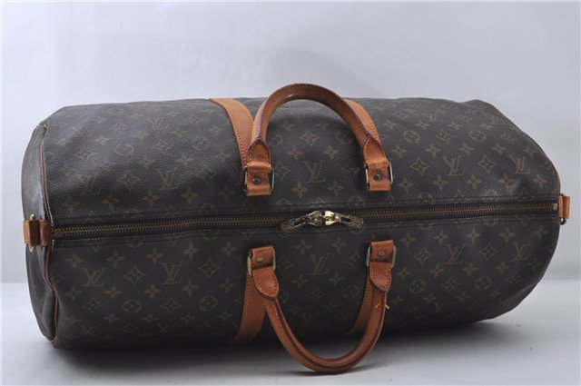 Auth Louis Vuitton Monogram Keepall Bandouliere 55 Boston Bag M41414 LV 4611D