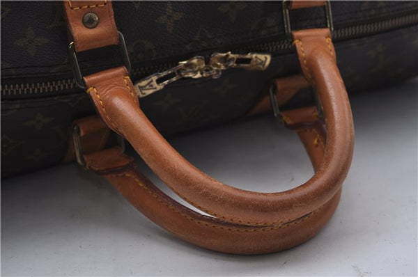 Auth Louis Vuitton Monogram Keepall Bandouliere 55 Boston Bag M41414 LV 4611D