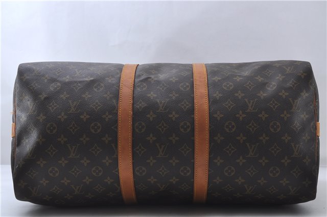 Auth Louis Vuitton Monogram Keepall Bandouliere 55 Boston Bag M41414 LV 4611D