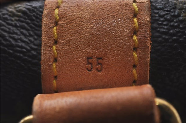 Auth Louis Vuitton Monogram Keepall Bandouliere 55 Boston Bag M41414 LV 4611D