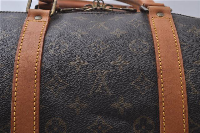 Auth Louis Vuitton Monogram Keepall Bandouliere 55 Boston Bag M41414 LV 4611D