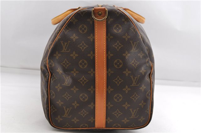 Auth Louis Vuitton Monogram Keepall Bandouliere 55 Boston Bag M41414 LV 4612D
