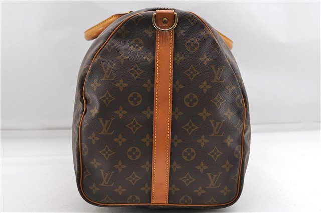 Auth Louis Vuitton Monogram Keepall Bandouliere 55 Boston Bag M41414 LV 4612D