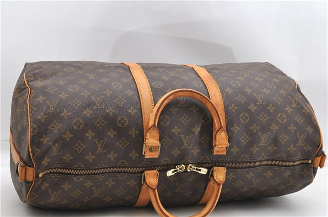 Auth Louis Vuitton Monogram Keepall Bandouliere 55 Boston Bag M41414 LV 4612D