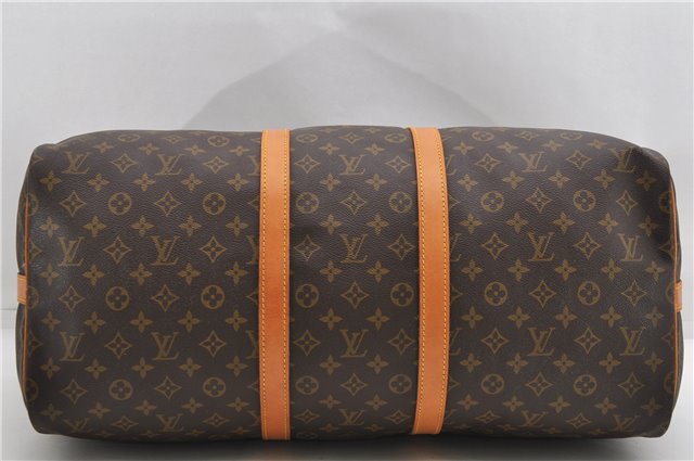 Auth Louis Vuitton Monogram Keepall Bandouliere 55 Boston Bag M41414 LV 4612D