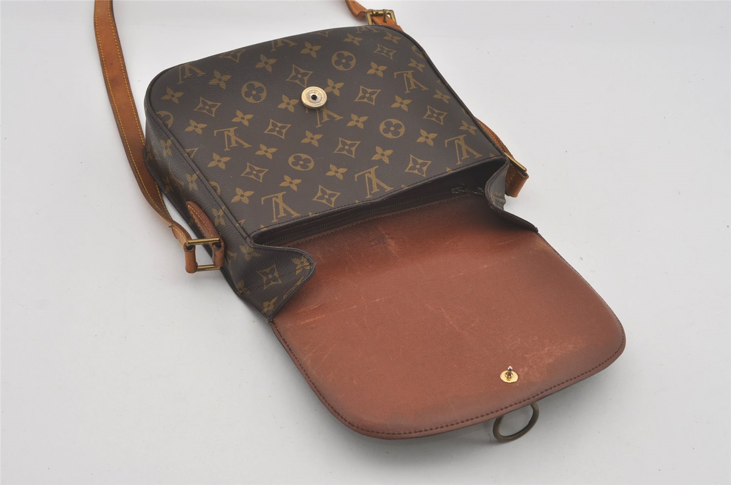 Authentic Louis Vuitton Monogram Saint Cloud GM M51242 Shoulder Cross Bag 4612I