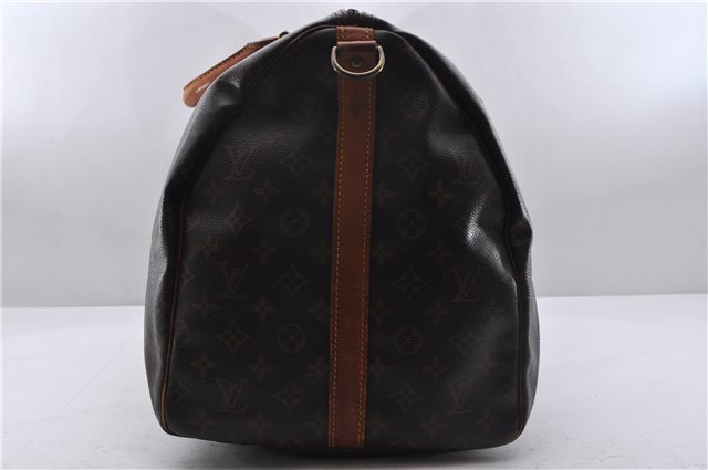 Auth Louis Vuitton Monogram Keepall Bandouliere 55 Boston Bag M41414 LV 4613D