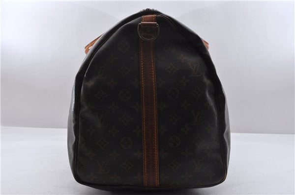 Auth Louis Vuitton Monogram Keepall Bandouliere 55 Boston Bag M41414 LV 4613D