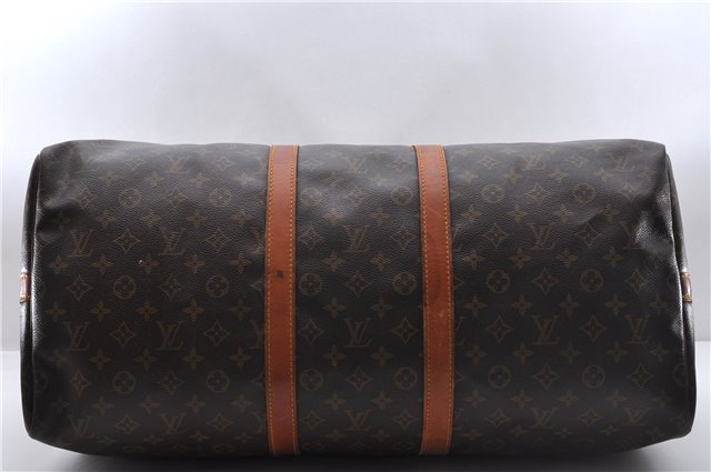 Auth Louis Vuitton Monogram Keepall Bandouliere 55 Boston Bag M41414 LV 4613D
