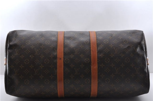 Auth Louis Vuitton Monogram Keepall Bandouliere 55 Boston Bag M41414 LV 4613D
