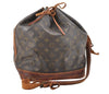 Authentic Louis Vuitton Monogram Noe Shoulder Drawstring Bag M42224 Junk 4613I
