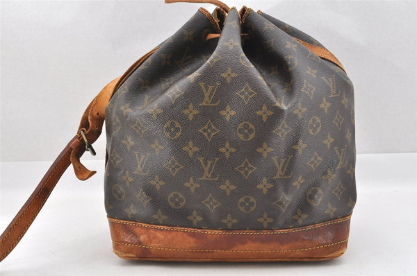 Authentic Louis Vuitton Monogram Noe Shoulder Drawstring Bag M42224 Junk 4613I