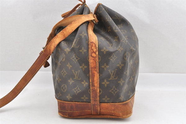 Authentic Louis Vuitton Monogram Noe Shoulder Drawstring Bag M42224 Junk 4613I