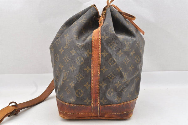 Authentic Louis Vuitton Monogram Noe Shoulder Drawstring Bag M42224 Junk 4613I