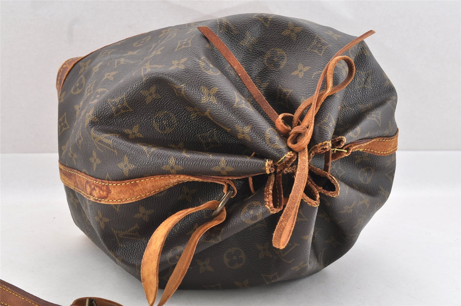 Authentic Louis Vuitton Monogram Noe Shoulder Drawstring Bag M42224 Junk 4613I