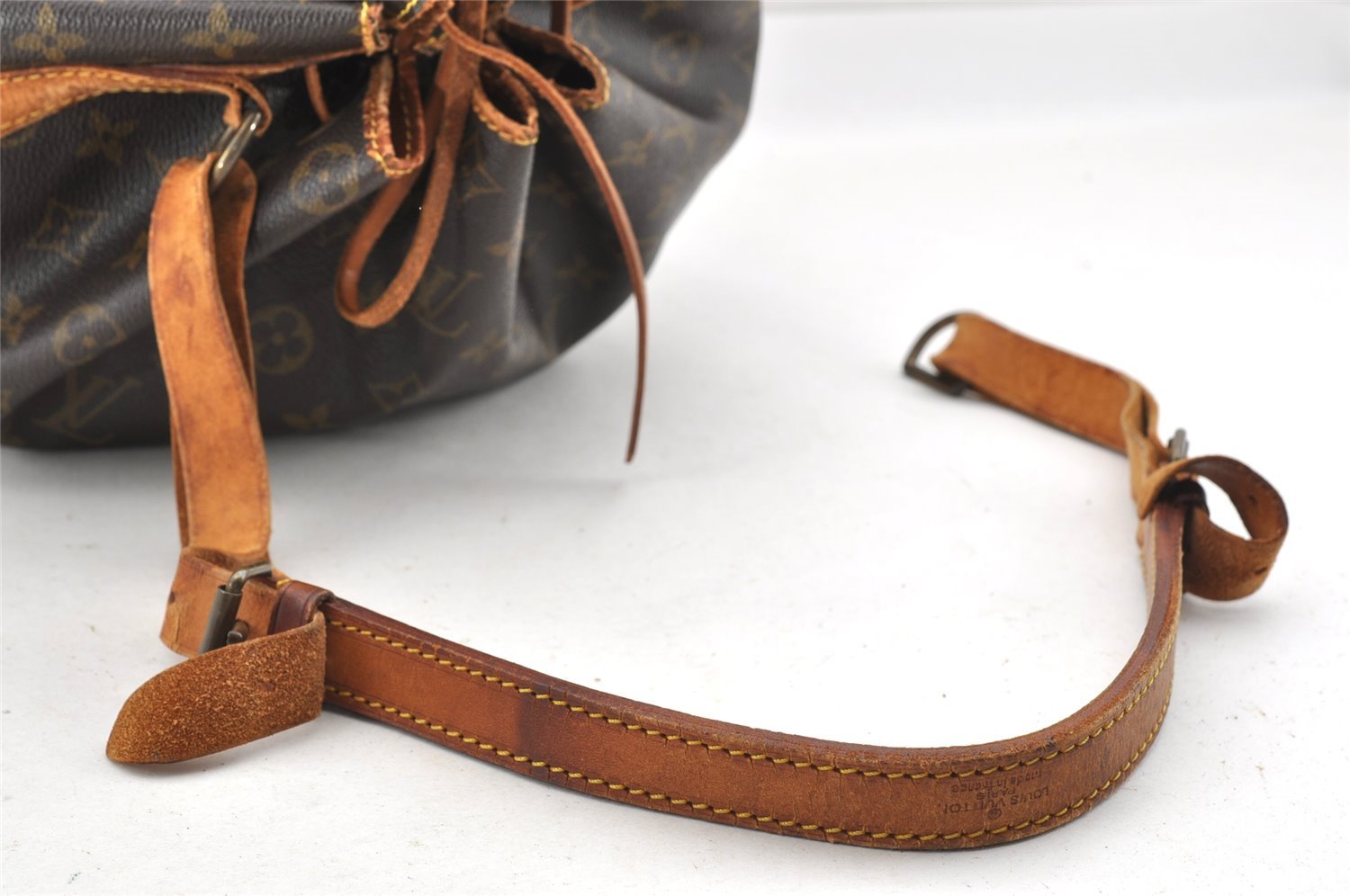 Authentic Louis Vuitton Monogram Noe Shoulder Drawstring Bag M42224 Junk 4613I