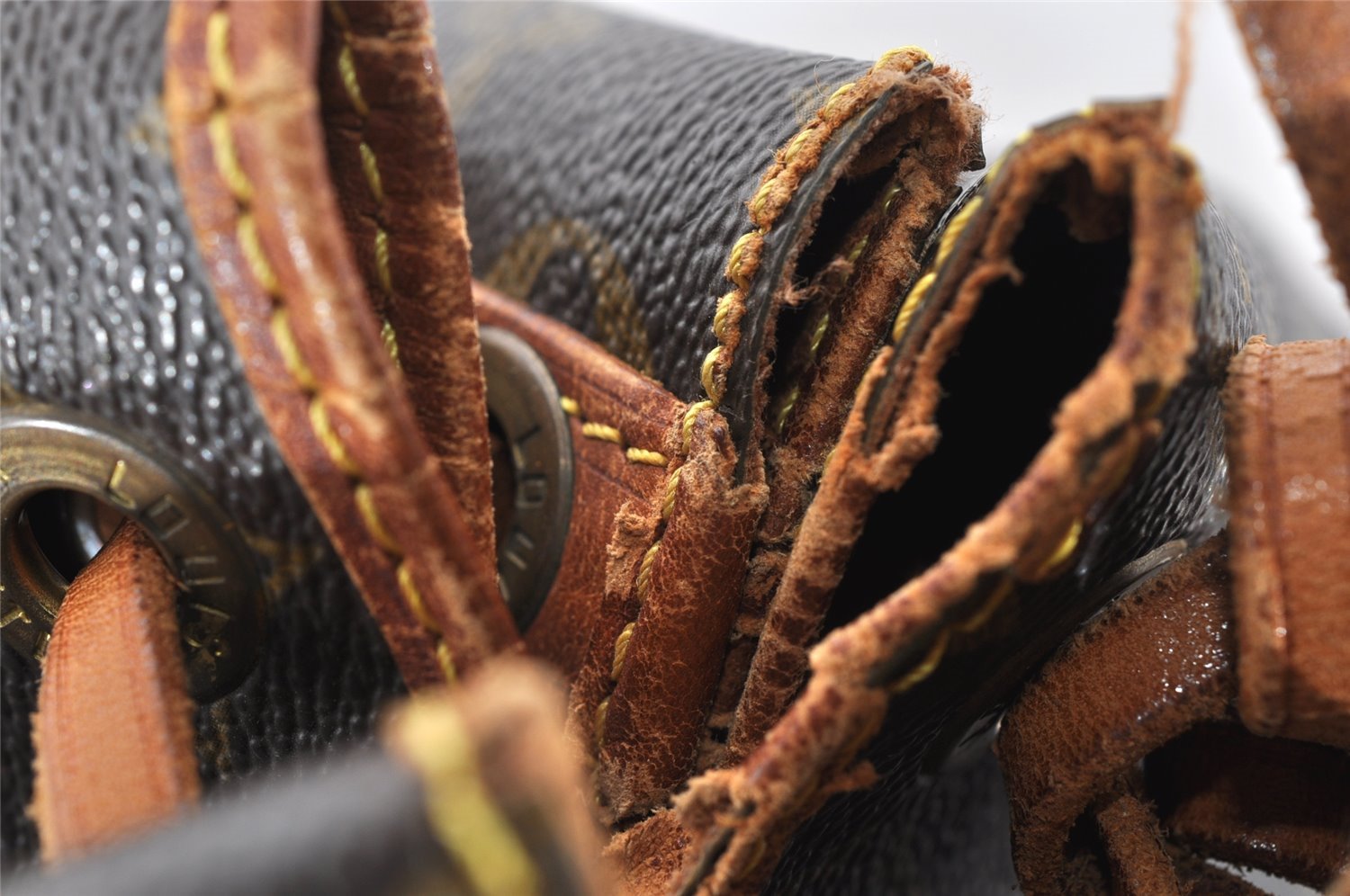 Authentic Louis Vuitton Monogram Noe Shoulder Drawstring Bag M42224 Junk 4613I