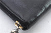 Authentic CHANEL Caviar Skin CoCo Mark Round Zip Long Wallet Purse Black 4614C