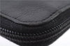 Authentic CHANEL Caviar Skin CoCo Mark Round Zip Long Wallet Purse Black 4614C