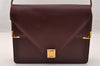 Authentic Cartier Must de Cartier Leather Shoulder Hand Bag Bordeaux Red 4614I