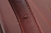 Authentic Cartier Must de Cartier Leather Shoulder Hand Bag Bordeaux Red 4614I