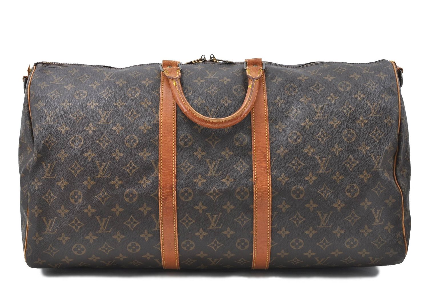 Auth Louis Vuitton Monogram Keepall Bandouliere 55 Boston Bag M41414 LV 4615D