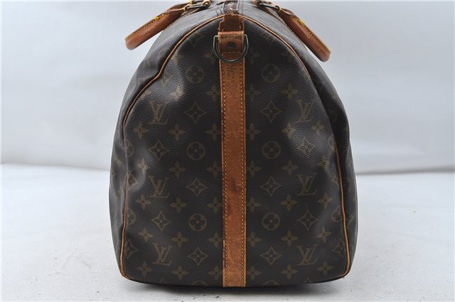 Auth Louis Vuitton Monogram Keepall Bandouliere 55 Boston Bag M41414 LV 4615D