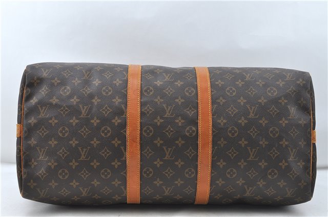 Auth Louis Vuitton Monogram Keepall Bandouliere 55 Boston Bag M41414 LV 4615D
