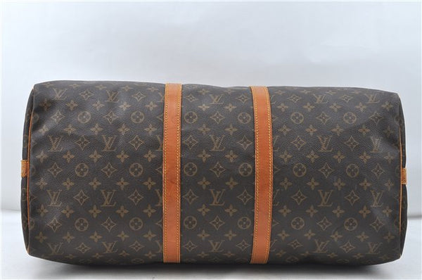 Auth Louis Vuitton Monogram Keepall Bandouliere 55 Boston Bag M41414 LV 4615D