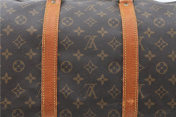 Auth Louis Vuitton Monogram Keepall Bandouliere 55 Boston Bag M41414 LV 4615D
