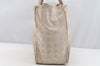Authentic CHANEL New Travel Line Shoulder Tote Bag Nylon Leather Beige 4615I