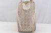 Authentic CHANEL New Travel Line Shoulder Tote Bag Nylon Leather Beige 4615I