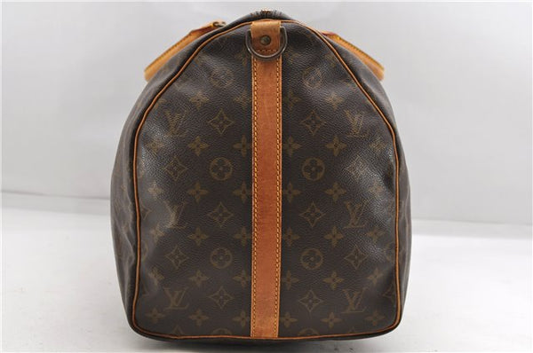 Auth Louis Vuitton Monogram Keepall Bandouliere 55 Boston Bag M41414 LV 4616D