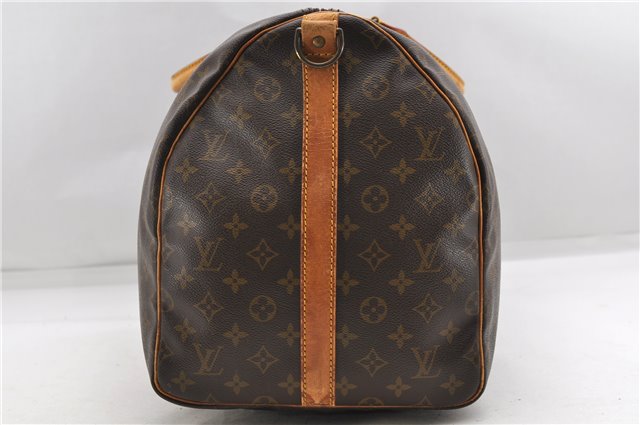 Auth Louis Vuitton Monogram Keepall Bandouliere 55 Boston Bag M41414 LV 4616D