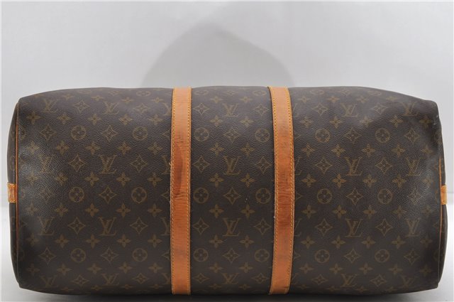 Auth Louis Vuitton Monogram Keepall Bandouliere 55 Boston Bag M41414 LV 4616D