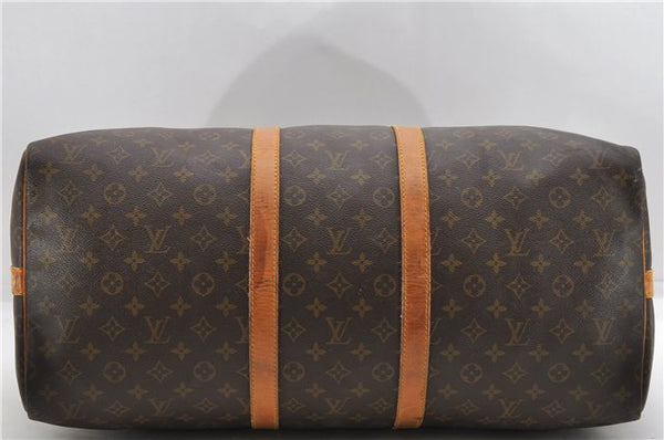 Auth Louis Vuitton Monogram Keepall Bandouliere 55 Boston Bag M41414 LV 4616D