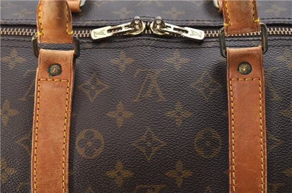 Auth Louis Vuitton Monogram Keepall Bandouliere 55 Boston Bag M41414 LV 4616D