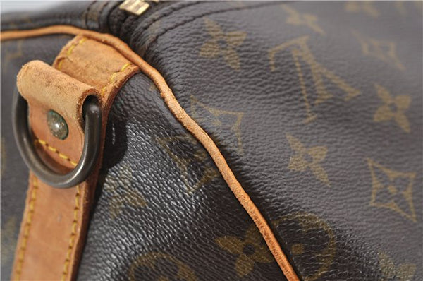 Auth Louis Vuitton Monogram Keepall Bandouliere 55 Boston Bag M41414 LV 4616D