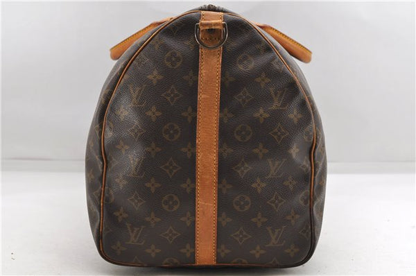 Auth Louis Vuitton Monogram Keepall Bandouliere 55 Boston Bag M41414 LV 4617D