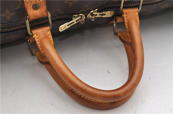 Auth Louis Vuitton Monogram Keepall Bandouliere 55 Boston Bag M41414 LV 4617D