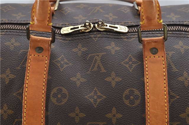 Auth Louis Vuitton Monogram Keepall Bandouliere 55 Boston Bag M41414 LV 4617D
