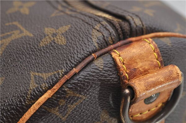 Auth Louis Vuitton Monogram Keepall Bandouliere 55 Boston Bag M41414 LV 4617D