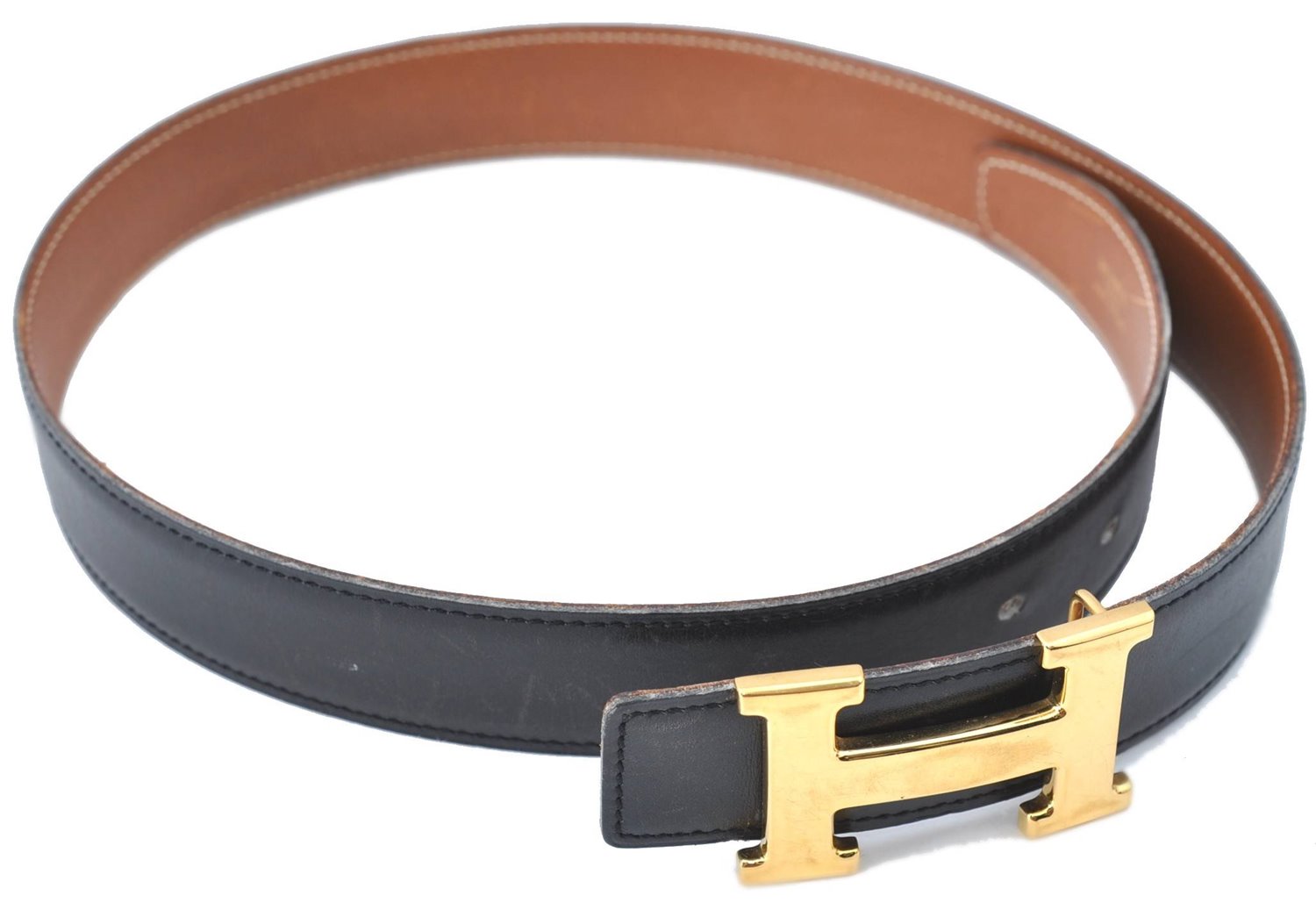 Authentic HERMES Constance Ladies Leather Belt Size 70cm 27.6