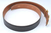 Authentic HERMES Constance Ladies Leather Belt Size 70cm 27.6" Black Brown 4618B